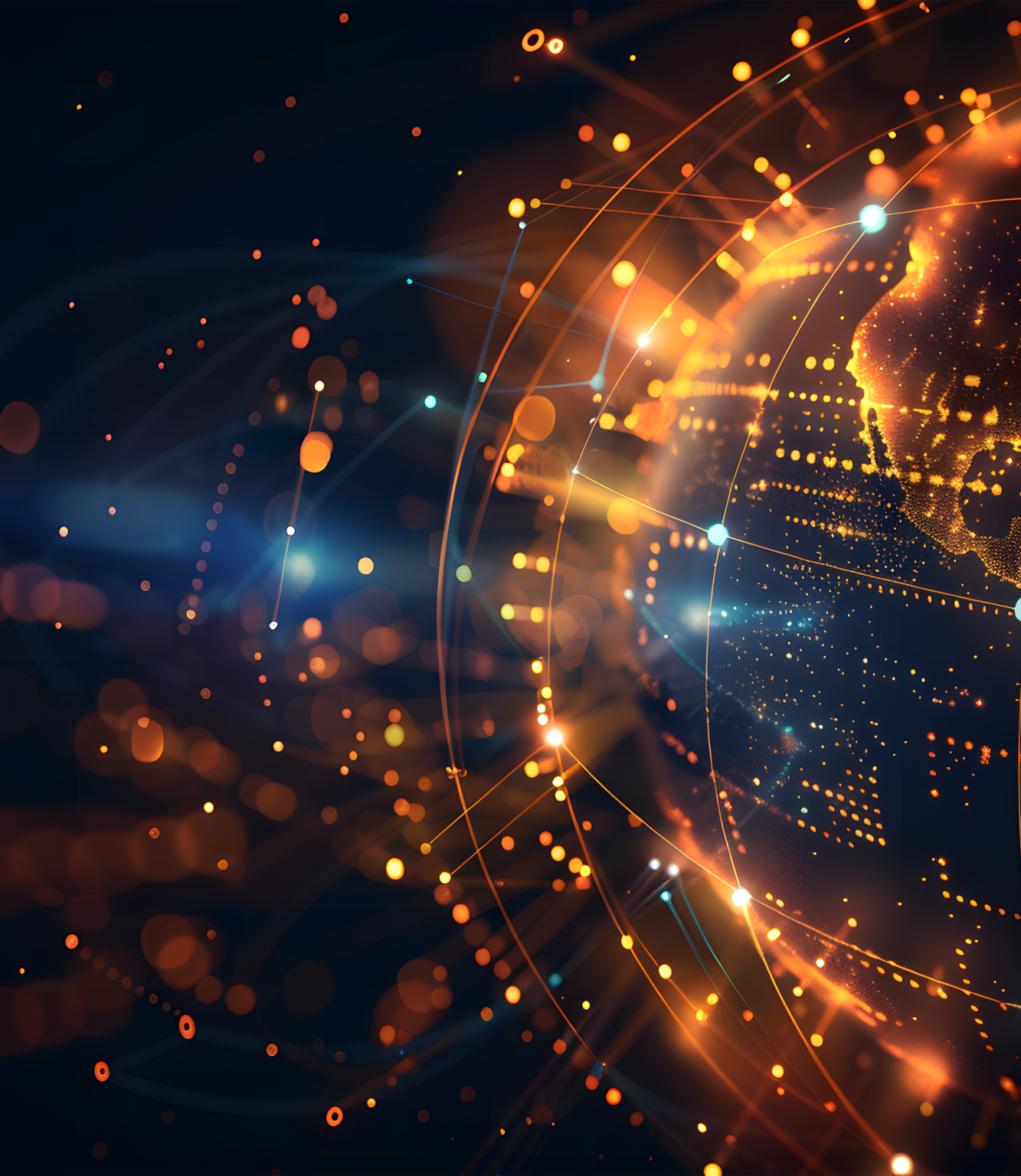 Abstract global digital network